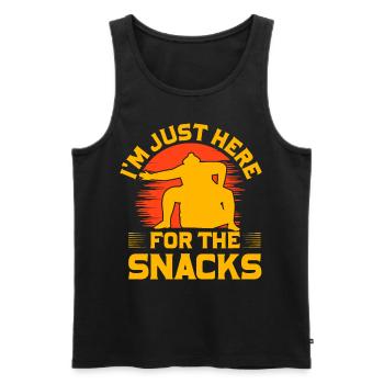 I'm just here for the Snacks - Men's Premium Organic Tank Top - black - Front - Michal (187cm)
