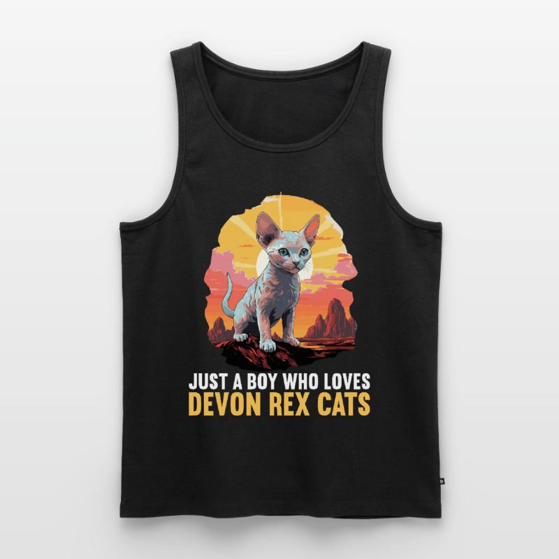 Devon Rex Kätzchen Devon Rex Katze Männer Premium Bio Tank Top