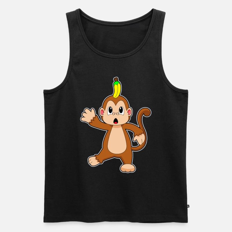 Monkey Banane Équilibrage - Débardeur bio Premium Homme - noir