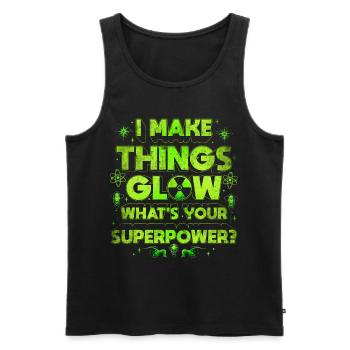 Nuklearingenieur I Make Things Glow - Männer Premium Bio Tank Top - Schwarz - Vorne - Michal (187cm)