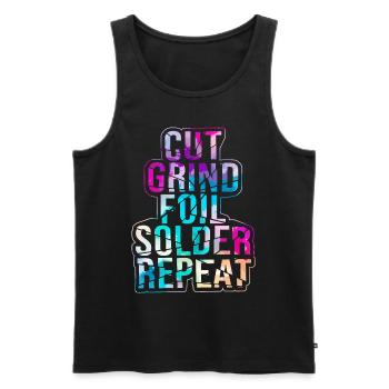 Glass Painter Artist Glass Painter Mosaic Glass - Men's Premium Organic Tank Top - black - Front - AI Model Male 178 light (178cm)