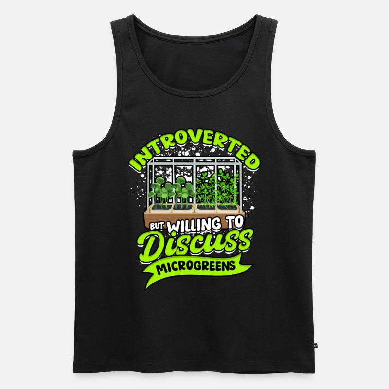 Microgreen Microgreens - Men's Premium Organic Tank Top - black