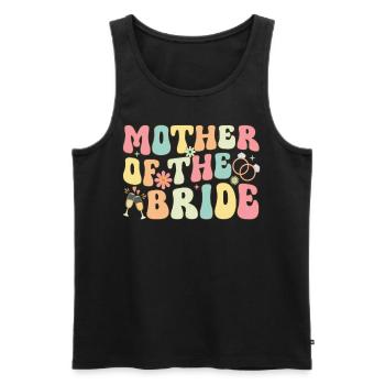 Mutter der Braut Groovy Bridal Party Mom - Männer Premium Bio Tank Top - Schwarz - Vorne - AI Model Male 178 light (178cm)