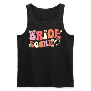 Bride Squad Groovy Brautparty Bachelorette Party - Männer Premium Bio Tank Top - Schwarz - Vorne - Michal (187cm)