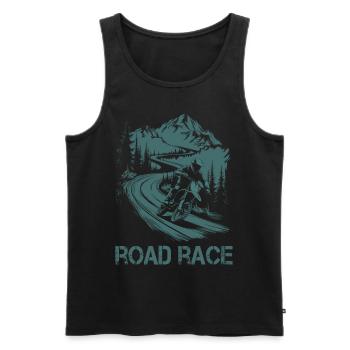 Motorcycle Motocross Motorsport Road Race - Men's Premium Organic Tank Top - black - Front - Michal (187cm)