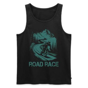 Motorcycle Motocross Motorsport Road Race - Men's Premium Organic Tank Top - black - Front - Michal (187cm)