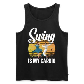 Lindy Hop Tänzer Swing Tanzpaar Swing Dance - Männer Premium Bio Tank Top - Schwarz - Vorne - Michal (187cm)
