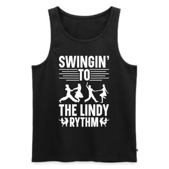 Lindy Hop Tänzer Swing Tanzpaar Swing Dance - Männer Premium Bio Tank Top - Schwarz - Vorne - Michal (187cm)