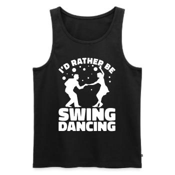Lindy Hop Tänzer Swing Tanzpaar Swing Dance - Männer Premium Bio Tank Top - Schwarz - Vorne - Michal (187cm)