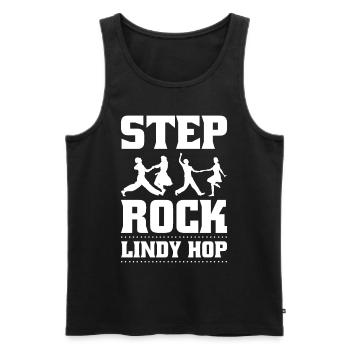 Lindy Hop Tänzer Swing Tanzpaar Swing Dance - Männer Premium Bio Tank Top - Schwarz - Vorne - Michal (187cm)