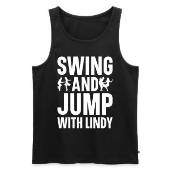 Lindy Hop Tänzer Swing Tanzpaar Swing Dance - Männer Premium Bio Tank Top - Schwarz - Vorne - Michal (187cm)