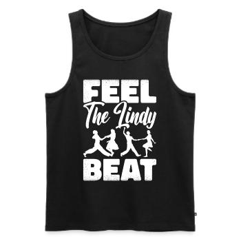Lindy Hop Tänzer Swing Tanzpaar Swing Dance - Männer Premium Bio Tank Top - Schwarz - Vorne - Michal (187cm)