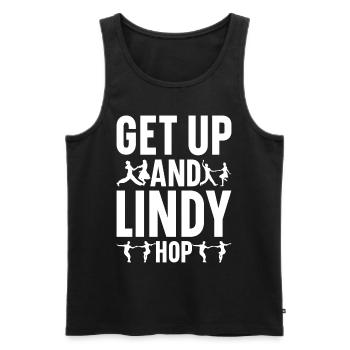 Lindy Hop Tänzer Swing Tanzpaar Swing Dance - Männer Premium Bio Tank Top - Schwarz - Vorne - Michal (187cm)