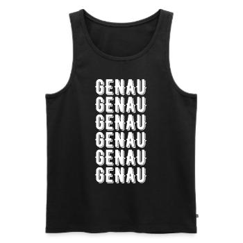 Genau Lustiger Spruch - Männer Premium Bio Tank Top - Anthrazit - Vorne - Alexander (188cm)