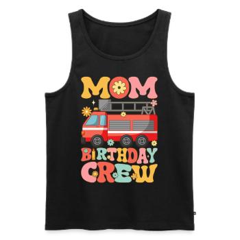 Mom Birthday Crew Firefighter Fire Fighting - Men's Premium Organic Tank Top - black - Front - Michal (187cm)