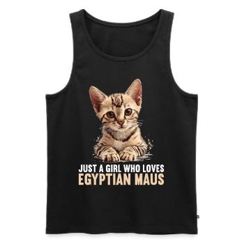 Mau égyptien Chaton Chat égyptien Mau - Débardeur bio Premium Homme - noir - Devant - AI Model Male 178 light (178cm)