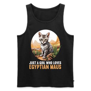 Mau égyptien Chaton Chat égyptien Mau - Débardeur bio Premium Homme - noir - Devant - AI Model Male 178 light (178cm)