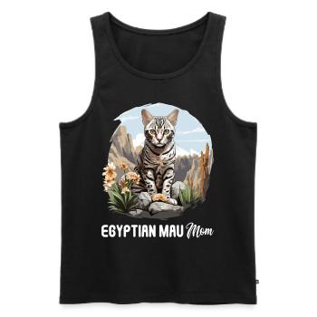 Mau égyptien Chaton Chat égyptien Mau - Débardeur bio Premium Homme - noir - Devant - AI Model Male 178 light (178cm)
