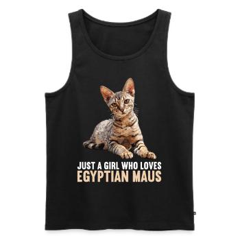 Mau égyptien Chaton Chat égyptien Mau - Débardeur bio Premium Homme - noir - Devant - AI Model Male 178 light (178cm)