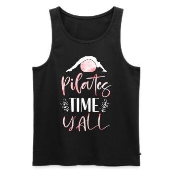 Instructeur de Pilates Professeur Fille - Débardeur bio Premium Homme - noir - Devant - Michal (187cm)