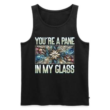 Stained Glass Artist Glass Painter Mosaic Artist - Men's Premium Organic Tank Top - black - Front - AI Model Male 178 light (178cm)