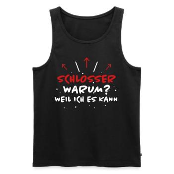Schlosser Spruch Beruf Lustiges Schlosser Geschenk - Männer Premium Bio Tank Top - Schwarz - Vorne - Michal (187cm)