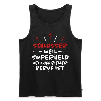 Schlosser Spruch Beruf Lustiges Schlosser Geschenk - Männer Premium Bio Tank Top - Schwarz - Vorne - Michal (187cm)