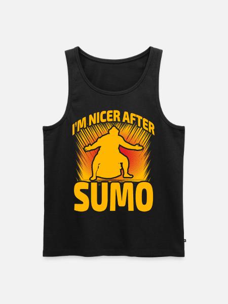 I'm nicer after Sumo - Men's Premium Organic Tank Top - black