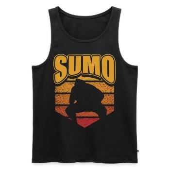 Sumo - Men's Premium Organic Tank Top - black - Front - AI Model Male 178 light (178cm)