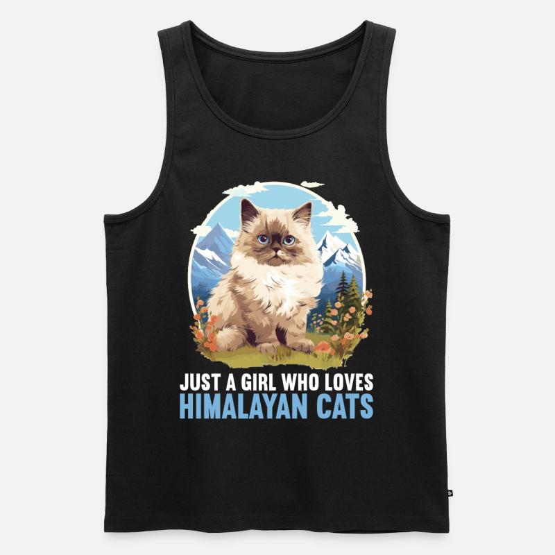 Himalayan Cat Colourpoint Katze - Men's Premium Organic Tank Top - black