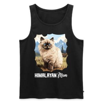 Himalayan Cat Colourpoint Katze - Men's Premium Organic Tank Top - black - Front - Michal (187cm)