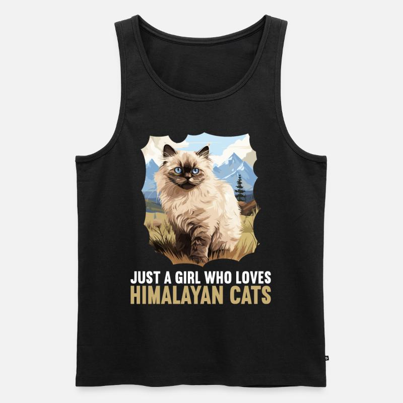 Himalayan Cat Colourpoint Katze - Men's Premium Organic Tank Top - black