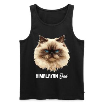 Himalayan Cat Colourpoint Katze - Men's Premium Organic Tank Top - black - Front - Michal (187cm)