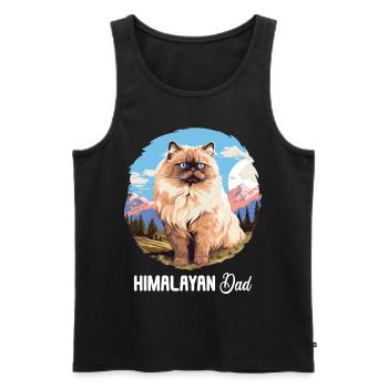 Himalayan Cat Colourpoint Katze - Men's Premium Organic Tank Top - black - Front - Michal (187cm)