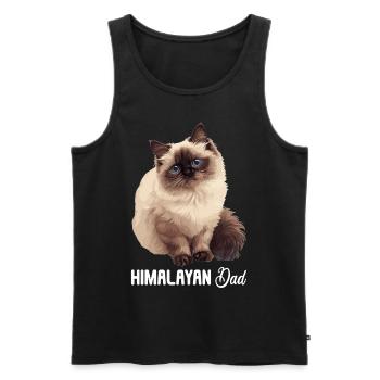 Himalayan Cat Colourpoint Katze - Men's Premium Organic Tank Top - black - Front - Michal (187cm)