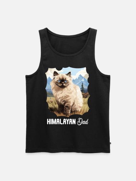Himalaya kat Colourpoint Katze - Herre Premium økologisk tanktop - sort