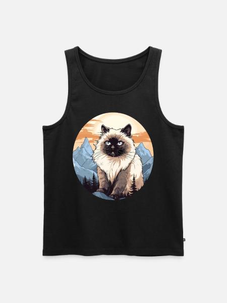 Himalayan Cat Colourpoint Katze - Men's Premium Organic Tank Top - black