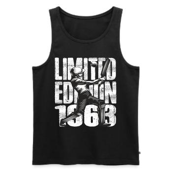Édition limitée 1963 Édition limitée Cricket - Débardeur bio Premium Homme - noir - Devant - Michal (187cm)