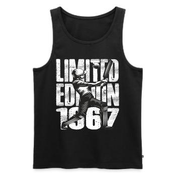 Édition limitée 1967 Édition limitée Cricket - Débardeur bio Premium Homme - noir - Devant - Michal (187cm)