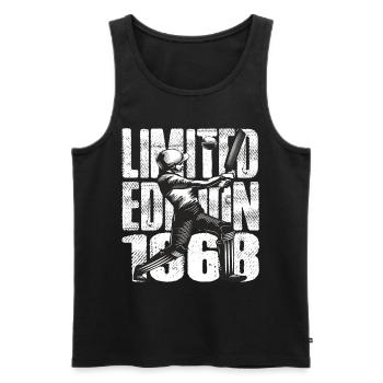 Limited Edition 1968 Limited Edition Cricket - Men's Premium Organic Tank Top - black - Front - Michal (187cm)