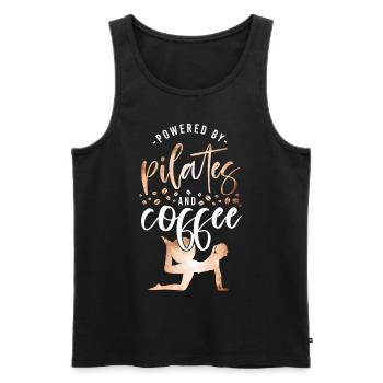 Pilates Instructor Teacher Coffee - Men's Premium Organic Tank Top - black - Front - Michal (187cm)