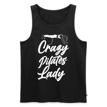 Pilates Instructor Teacher Crazy - Männer Premium Bio Tank Top - Schwarz - Vorne - Michal (187cm)