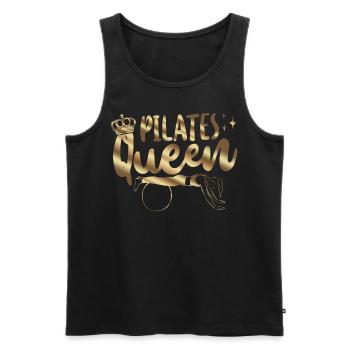 Pilates Instructor Teacher Queen - Männer Premium Bio Tank Top - Schwarz - Vorne - Michal (187cm)