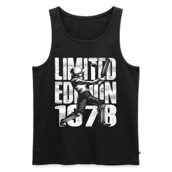 Limited Edition 1978 Limited Edition Cricket - Men's Premium Organic Tank Top - black - Front - Michal (187cm)