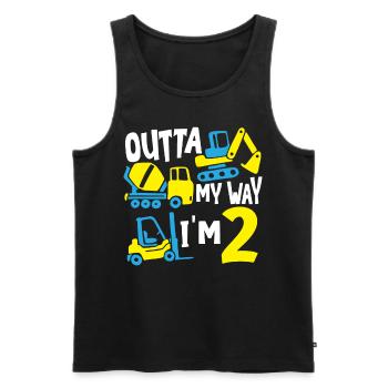 Baukran Bau Thema Geburtstage - Männer Premium Bio Tank Top - Schwarz - Vorne - Michal (187cm)