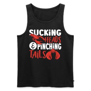 Cajun Food Crawfish Lover Crayfish Boil Crawfish - Men's Premium Organic Tank Top - black - Front - AI Model Male 178 light (178cm)