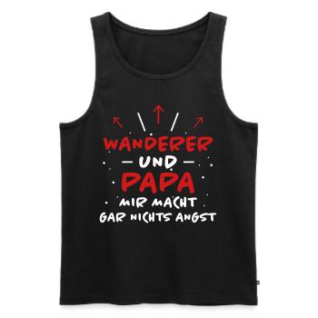 Wanderer Spruch Wandern Lustiges Wanderer Geschenk - Männer Premium Bio Tank Top - Schwarz - Vorne - AI Model Male 178 light (178cm)