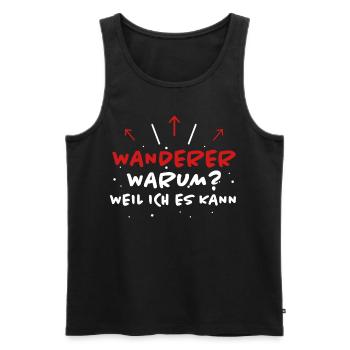 Wanderer Spruch Wandern Lustiges Wanderer Geschenk - Männer Premium Bio Tank Top - Schwarz - Vorne - AI Model Male 178 light (178cm)