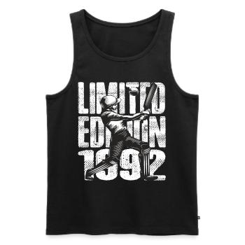 Limited Edition 1992 Limited Edition Cricket - Men's Premium Organic Tank Top - black - Front - Michal (187cm)