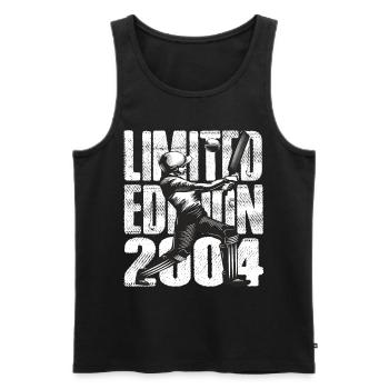 Limited Edition 2004 Limited Edition Cricket - Men's Premium Organic Tank Top - black - Front - AI Model Male 178 light (178cm)